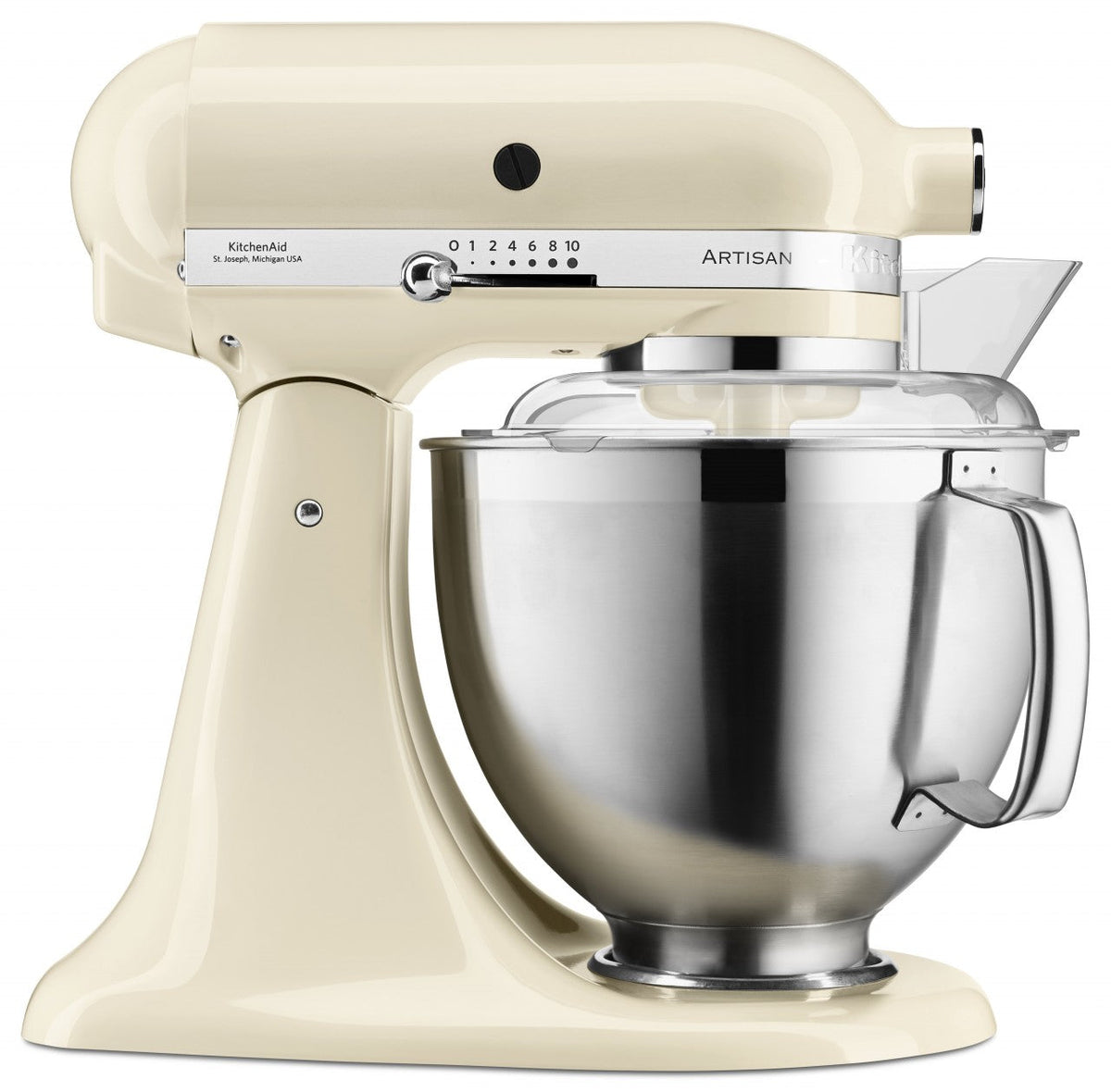 KitchenAid 4,8 L 5KSM185 Artisan Küchenmaschine Profiset Fleischwolf+Spritzgebäck+Gemüseschneider+Pürie