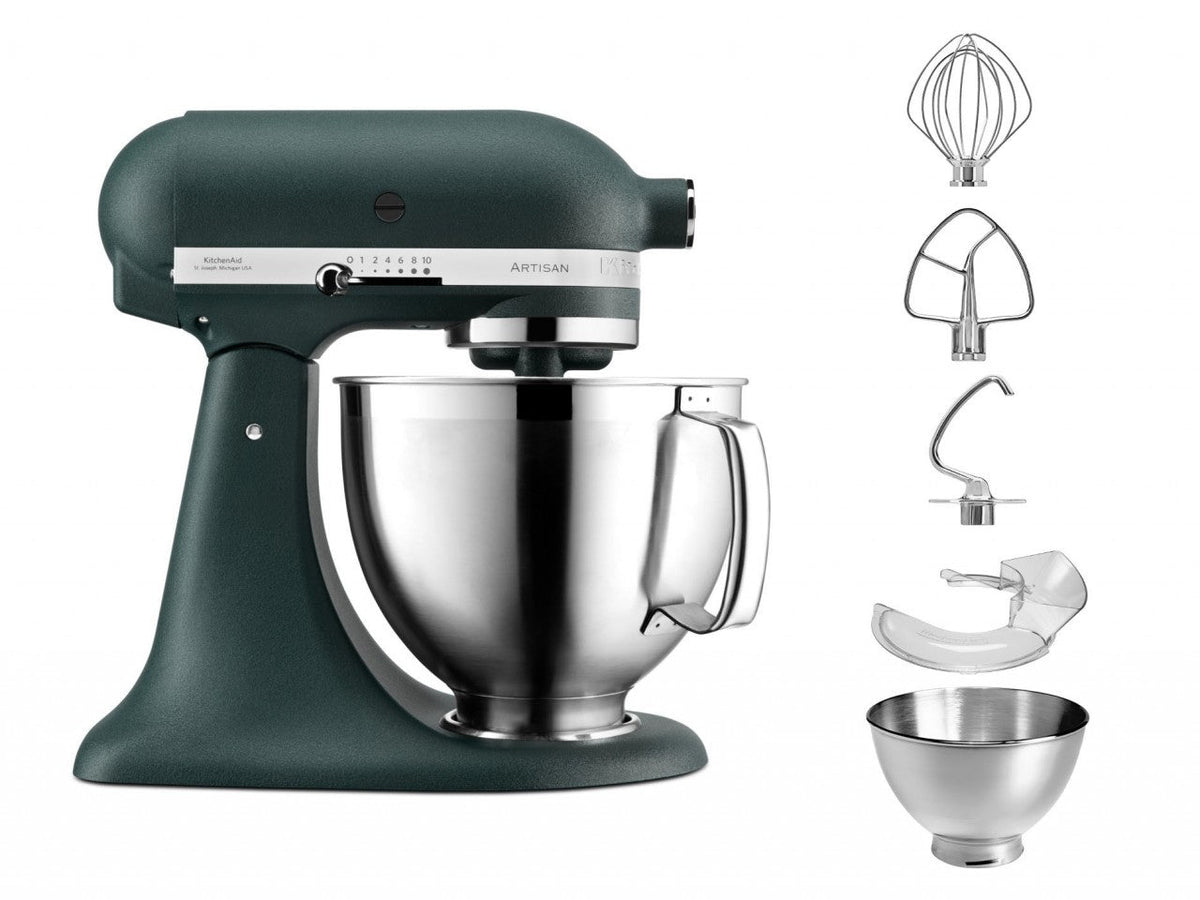 KitchenAid 4,8 L 5KSM185 Artisan Küchenmaschine Allrounderset Fleischwolf+Spritzgebäck+Gemüseschneider