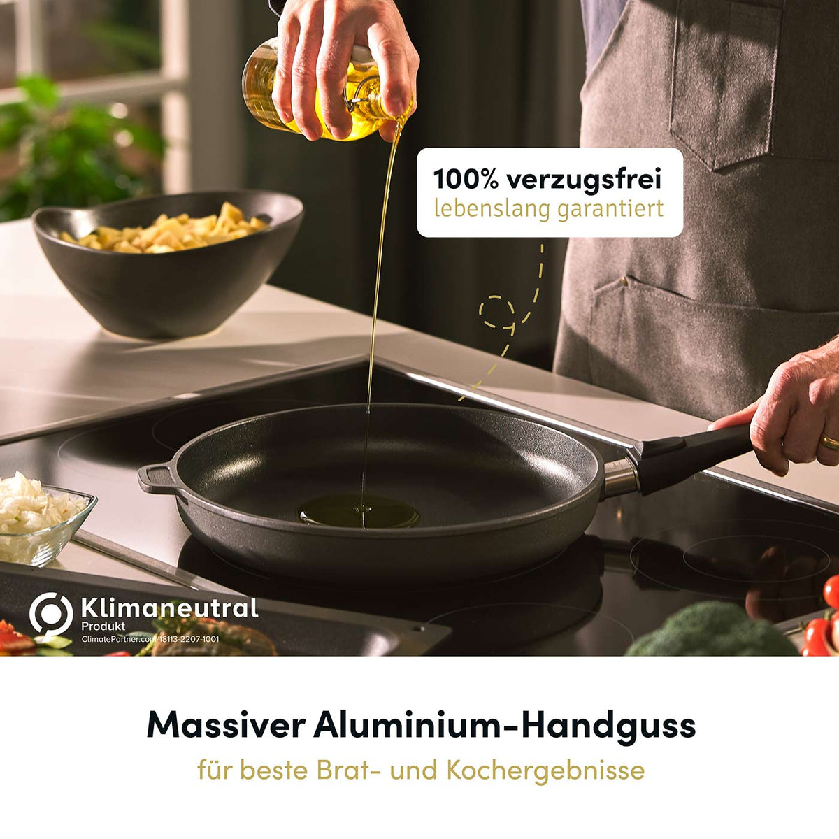 Aluguss Bratpfanne Flach