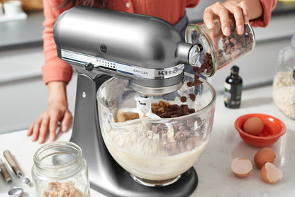 KitchenAid 4,8 L 5KSM185 Artisan Küchenmaschine Profiset Fleischwolf+Spritzgebäck+Gemüseschneider+Pürie