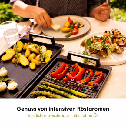 Aluguss Teppanyaki Grillplatte 41x24 cm